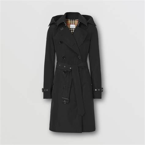 burberry trenchcoat schwarz kapuze|Burberry kensington trench coats.